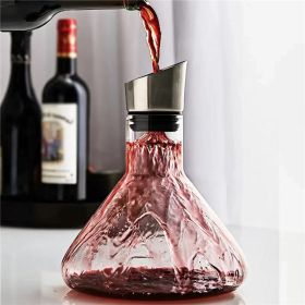 Iceberg Waterfall Fast Red Wine Wine Decanter Kitchen Gadgets (Option: Flat Bottom Wine Decanter)