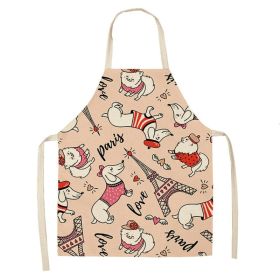 Cartoon Puppy Sleeveless Apron Home Daily Use (Option: W 02513-68x55cm)